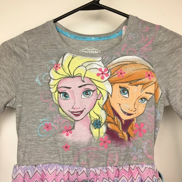NEW Disney Frozen high low elsa anna dress medium - Picture 3 of 7